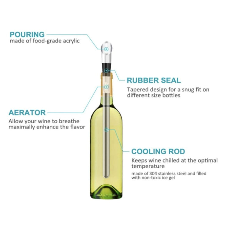 Wine Chiller Rod + Pourer and Aerator