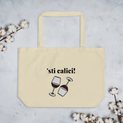 'Sti Calici' Large Organic Tote Bag