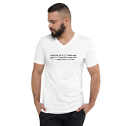 'Wine is a Language' Unisex Short Sleeve V-Neck T-Shirt