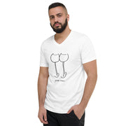 'Glass Man' Unisex Short Sleeve V-Neck T-Shirt