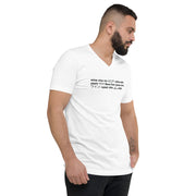'Wine is a Language' Unisex Short Sleeve V-Neck T-Shirt